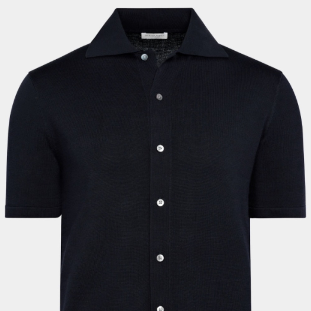 Navy Polo Cardigan - S